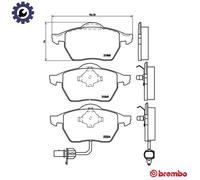 Brembo Brake Pads P 85 060 - Front - For VW, Ford, Seat - Set of 4