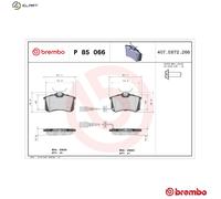 Brembo Brake Pad Set Rear With Caliper Screws Fits Audi A2 Seat Ibiza Skoda VW