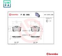 Brembo Brake Pad Set Rear With Caliper Screws Fits Audi A2 Seat Ibiza Skoda VW