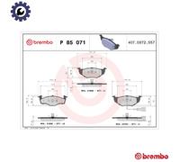 Brembo Brake Pad Set P 85 071 – Front – Fits Skoda/VW Fabia & Polo – Set of 4