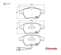 BRAKE PAD SET DISC BRAKE P 85 075 FOR SKODA SUPERB/II OCTAVIA/Combi LAURA VW