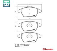 Brembo P 85 075 Brake Pads, Black