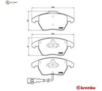 Brembo P 85 075 Brake Pads, Black