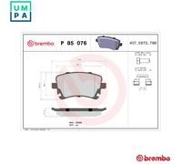 BRAKE PAD SET DISC BRAKE P 85 076 FOR VW CARAVELLE/TRANSPORTER/Mk/Bus/KOMBI 2.0L