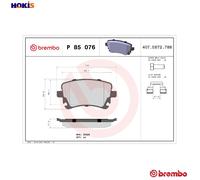 Brake pads P 85 076 BREMBO for VW AUDI