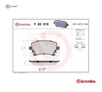 Brembo P85076 Brake Pads Set Rear