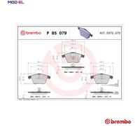 BREMBO P 85 079 Brake pad set