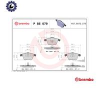 BRAKE PAD SET DISC BRAKE P 85 079 FOR SKODA VW CC/PASSAT/SEDAN/GRANDE GOLF 2.0L