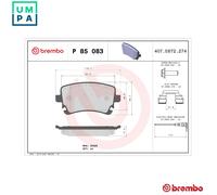 BRAKE PAD SET DISC BRAKE P 85 083 FOR VW CARAVELLE/TRANSPORTER/Bus/Mk/KOMBI 2.0L