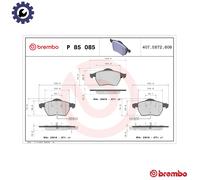 Brake pads P 85 085 BREMBO for AUDI VW SKODA SEAT
