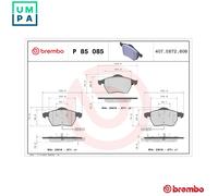 Brembo Xtra Front Brake Pad Set fits Audi A6 A4
