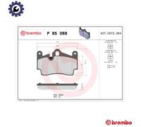Brembo Rear Brake Pad Set fits Audi Q7 Porsche Cayenne