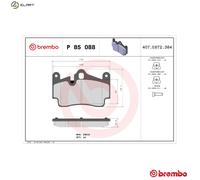 Brembo Rear Brake Pad Set fits Audi Q7 Porsche Cayenne