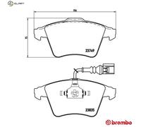 Brembo Brake Pads P 85 090 Front Disc Brake for VW Touareg