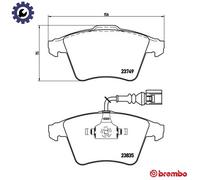 Brake pads P 85 090 BREMBO for VW TOUAREG