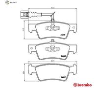 BREMBO P 85 091 Brake pad set