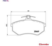 BREMBO P 85 092 Brake pad set