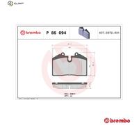 Brembo Brake Pads Set P85094 Front/Rear