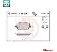 Brembo Brake Pads Set - Audi A4 B7 3.0D Rear 06-09 - 1K0698451B/1K0698451E