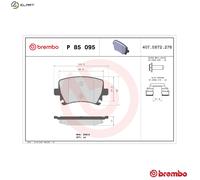 Brake Pads Set fits AUDI A4 B7 3.0D Rear 06 to 09 Brembo 1K0698451B 1K0698451E