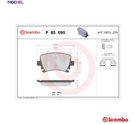 Brembo Brake Pads Set - Audi A4 B7 3.0D Rear 06-09 - 1K0698451B/1K0698451E