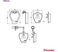 BREMBO P 85 096 Brake pad set