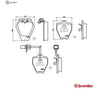 BREMBO P 85 096 Brake pad set