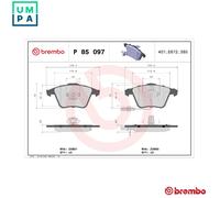 BREMBO P 85 097 Brake pad set