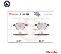 BREMBO P85097 Brake Pad Set Front With Piston Clip Fits Audi A4 A6 Allroad
