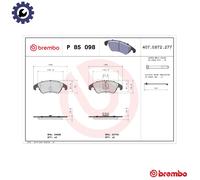 BRAKE PAD SET DISC BRAKE P 85 098 FOR AUDI A4/S4/Allroad A5/S5/Convertible Q5