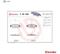 Brembo Front Brake Pad Set fits Audi A4 Allroad B8 2009-2016 2.0 3.0