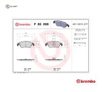 Brake pads P 85 098X BREMBO for AUDI A6 C7 Avant A5 A5 Sportback A5 Convertible
