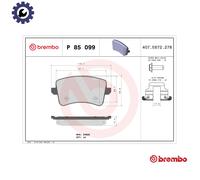 BRAKE PAD SET DISC BRAKE P 85 099 FOR AUDI A4/S4/Allroad A5/S5/Convertible Q5