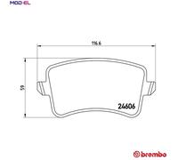 Brembo Xtra Rear Brake Pad Set fits Audi A4 Allroad A4 A5 Q5