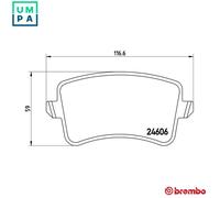 Brembo Xtra Rear Brake Pad Set fits Audi A4 Allroad A4 A5 Q5