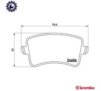 Brembo Xtra Rear Brake Pad Set fits Audi A4 Allroad A4 A5 Q5