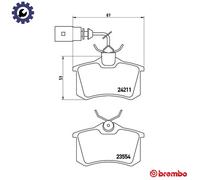 Brembo Brake Pads P 85 101 for Audi A4 B5 Avant