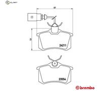 Brake pads P 85 101 BREMBO for AUDI A4 B5 Avant