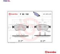 BRAKE PAD SET DISC BRAKE P 85 102 FOR VW AUDI A6/S6 A8L BRK/BKLCEXB/CARA 3.0L A6