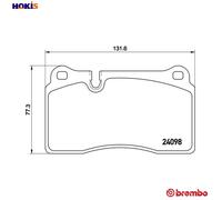 Brake pads P 85 110 BREMBO for VW TOUAREG