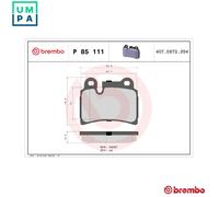 Brake pads P 85 111 BREMBO for VW TOUAREG