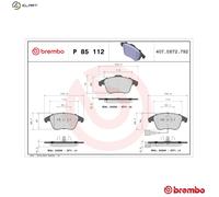 BREMBO Brake pad set XTRA LINE incl. wear warning contact P 85 112X Brake pads,Brake pad set, disc brake VW,AUDI,SEAT,TIGUAN (5N_),SHARAN (7N1, 7N2)