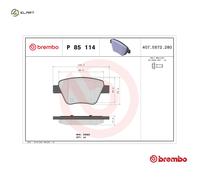 BREMBO P 85 114X Brake pad set
