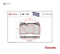 Brake Pads Set fits ASTON MARTIN DBS 5.2 Rear 2018 on Brembo 8D332C562BA Quality