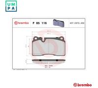 Brake Pads Set fits ASTON MARTIN DBS 5.2 Rear 2018 on Brembo 8D332C562BA Quality