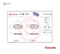 Brake pads P 85 117 BREMBO for AUDI A8 D4 A7 Sportback A4 B9 A4 B9 Avant