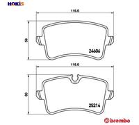 BRAKE PAD SET DISC BRAKE P 85 119 FOR AUDI Q3/SUV A6/S6/Allroad A7/Sportback A6