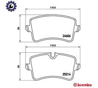 BREMBO P 85 119 Brake pad set