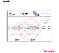 BRAKE PAD SET DISC BRAKE P 85 121 FOR SKODA FABIA/II/Combi/III RAPID VW 1.0L