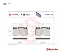 BRAKE PAD SET DISC BRAKE P 85 123 FOR AUDI Q5/SUV A6/S6 A7/Sportback/S7 2.0L A6